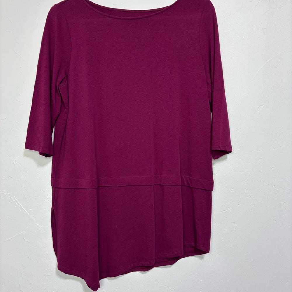 Purejill PJ Boat Neck Top Women's Small T Shirt Basic Essential Casual Shirt